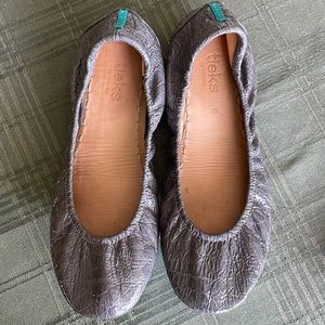 Tieks 8 Slate Grey Croc